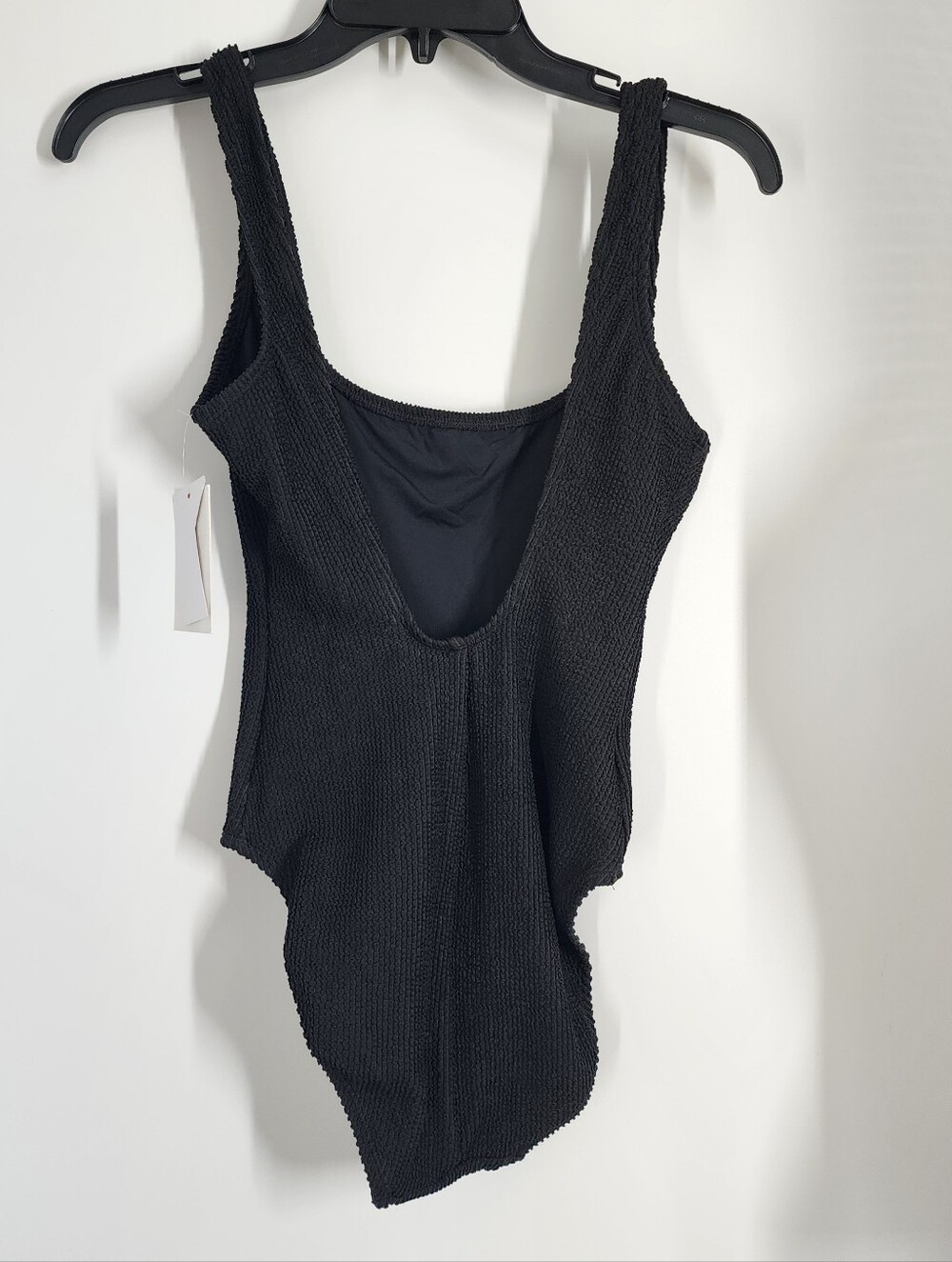 NEW Size S/M Good American One Piece Tank Swimsuit Black - Picture 2 of 8